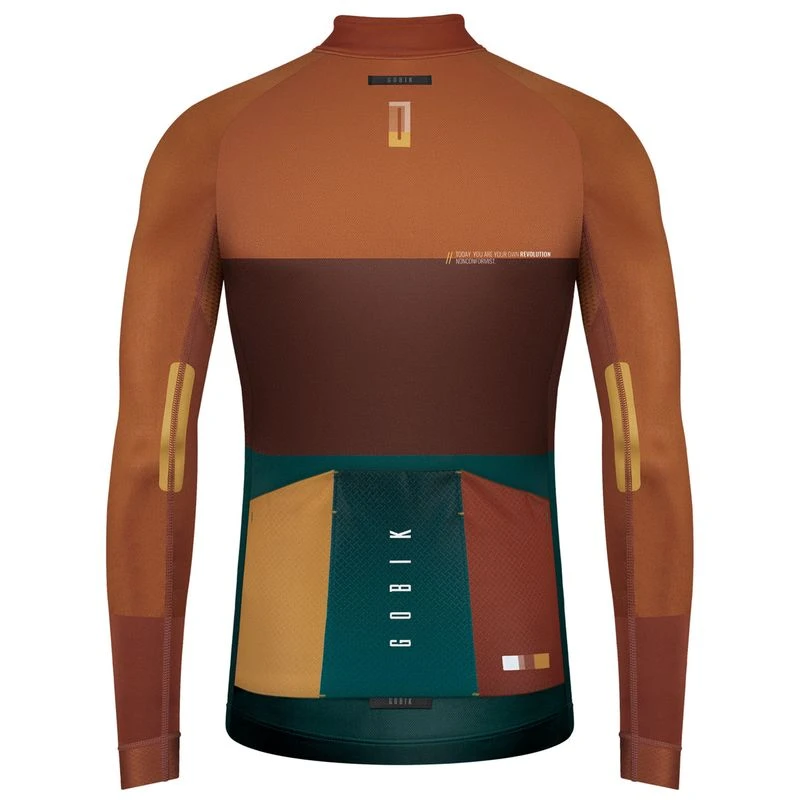 Pacer Long Sleeve Jersey Gobik Unisex Walnut 4 Pacer Long Sleeve Jersey Gobik Unisex Walnut - Image 2